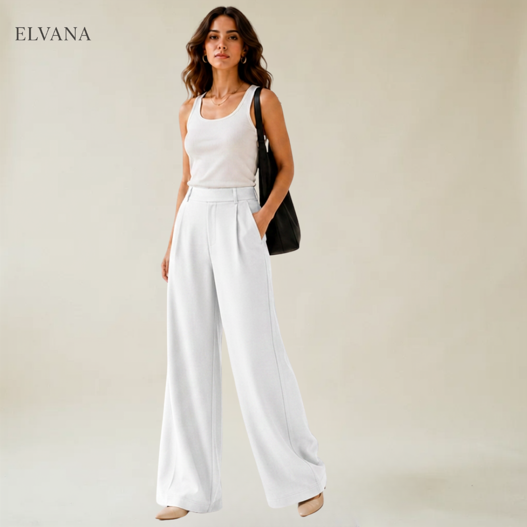 Elvana™ Likralı Düz Kesim Pantolon