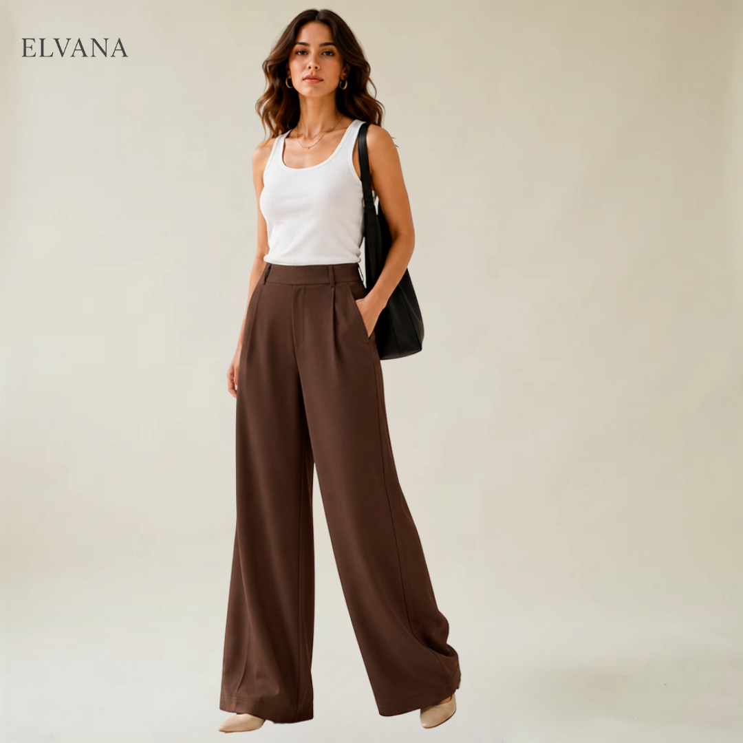Elvana™ Likralı Düz Kesim Pantolon
