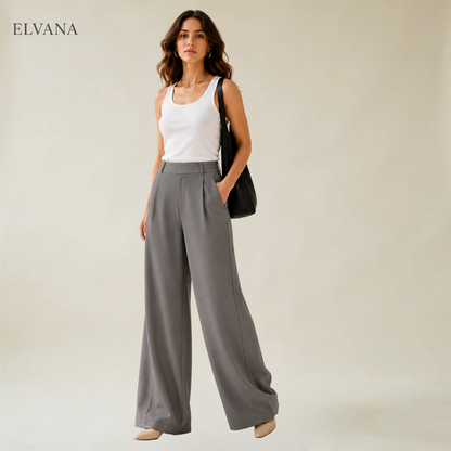 Elvana™ Likralı Düz Kesim Pantolon